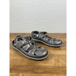 Orthofeet Verona 997 Shoes Women's Size 10.5 Wide Metallic Arch Support Sandals